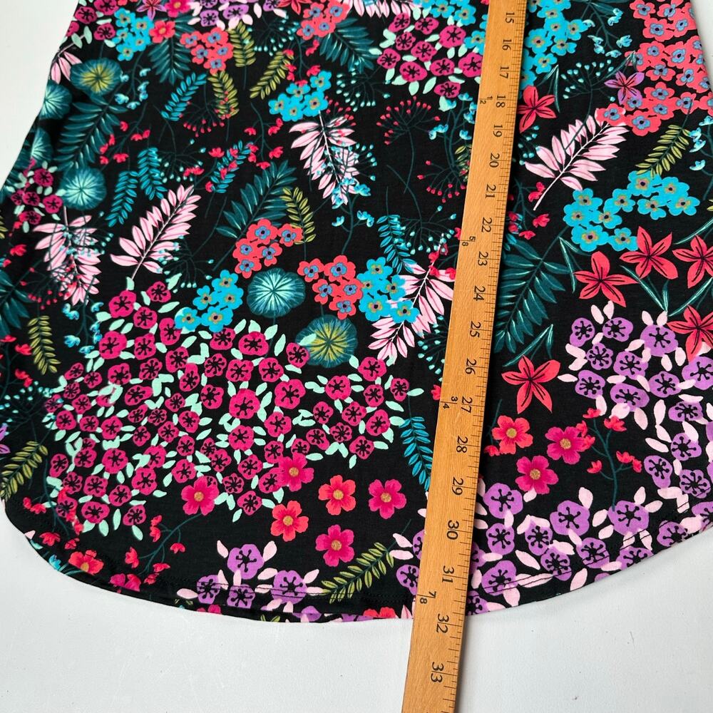 Natori Sleepshirt Womens Medium Pink Floral Short Sleeve Stretch Comfort Pajamas - Picture 7 of 9